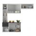 Armário de Cozinha Compacta com Balcão Sofia Multimóveis V2003 Branco/Preto