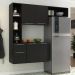 Armário de Cozinha Compacta com Balcão Sofia Multimóveis V2003 Preto