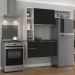 Armário de Cozinha Compacta com Balcão Sofia Multimóveis V2004 Branco/Preto