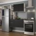 Armário de Cozinha Compacta com Balcão Sofia Multimóveis V2006 Branco/Preto