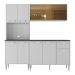 Armário de Cozinha Compacta com Balcão para Pia Siena Multimóveis MP2217 Branco