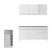 Armário de Cozinha Compacta com Bancada Americana Veneza Multimóveis MP2200 Branco