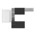 Armário de Cozinha Compacta com Mesa Dobrável Sofia Multimóveis V2007 Branco/Preto