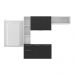 Armário de Cozinha Compacta com Mesa Dobrável Sofia Multimóveis V2008 Branco/Preto