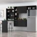 Armário de Cozinha Compacta com Mesa Dobrável Sofia Multimóveis V2008 Preto