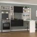 Armário de Cozinha Compacta com Mesa Dobrável Sofia Multimóveis V2009 Branco/Preto