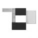 Armário de Cozinha Compacta com Mesa Dobrável Sofia Multimóveis V2009 Branco/Preto