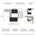 Armário de Cozinha Compacta com Mesa Dobrável Sofia Multimóveis V2010 Branco/Preto