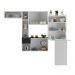 Armário de Cozinha Compacta com Mesa Dobrável Sofia Multimóveis V2010 Branco/Preto