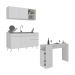Armário de Cozinha Compacta com Mesa Gourmet Veneza Multimóveis MP2201 Branco