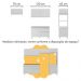 Armário de Cozinha Compacta com Mesa/Bancada Veneza Multimóveis MP2210 Branco