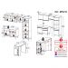 Armário de Cozinha Compacta com Mesa/Bancada Veneza Multimóveis MP2210 Branco/Preto