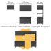 Armário de Cozinha Compacta com Mesa/Bancada Veneza Multimóveis MP2210 Preto