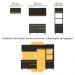 Armário de Cozinha Compacta com Mesa/Bancada Veneza Multimóveis MP2210 Preto/Dourado