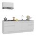 Armário de Cozinha Compacta com Rodapé Veneza Multimóveis MP2109.891 Branco