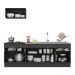 Armário de Cozinha Compacta com Rodapé Veneza Multimóveis MP2109.895 Preto