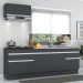 Armário de Cozinha Compacta com Rodapé Veneza Multimóveis MP2109.898 Preto/Branco