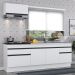Armário de Cozinha Compacta com Rodapé Veneza Multimóveis MP2109.964 Branco/Preto