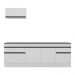 Armário de Cozinha Compacta com Rodapé Veneza Multimóveis MP2109.964 Branco/Preto