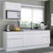 Armário de Cozinha Compacta com Rodapé Veneza Multimóveis MP2110.891 Branco