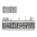 Armário de Cozinha Compacta com Rodapé Veneza Multimóveis MP2111.891 Branco