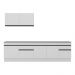 Armário de Cozinha Compacta com Rodapé Veneza Multimóveis MP2111.964 Branco/Preto