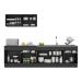 Armário de Cozinha Compacta com Rodapé Veneza Multimóveis MP2112.895 Preto
