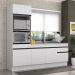 Armário de Cozinha Compacta com Rodapé Veneza Multimóveis MP2113.964 Branco/Preto