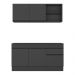 Armário de Cozinha Compacta com Rodapé Veneza Multimóveis MP2114.895 Preto