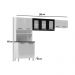 Armário de Cozinha Compacta de Aço 3 Peças para Micro-ondas com Vidros Multimóveis CR20350 Branco/Preto
