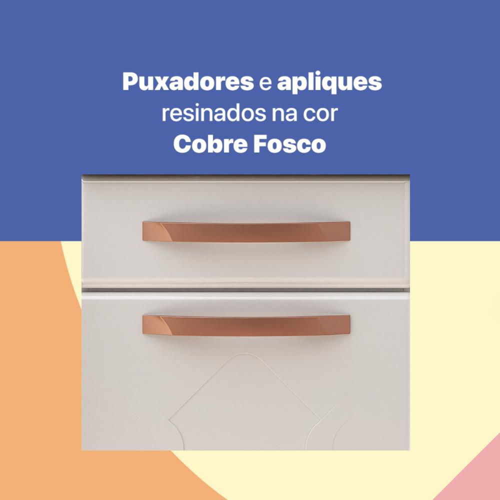 Armário de Cozinha Compacta de Aço 3 Peças para Micro-ondas com Vidros Multimóveis CR20350 Branco/Preto