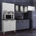 Armário de Cozinha Compacta de Aço 3 Peças para Micro-ondas com Vidros Multimóveis CR20350 Branco/Preto