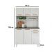 Armário de Cozinha Compacta de Aço com Balcão com Tampo 105cm Multimóveis CR20362 Branco