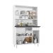 Armário de Cozinha Compacta de Aço com Balcão com Tampo 105cm Multimóveis CR20362 Branco