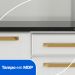 Armário de Cozinha Compacta de Aço com Balcão com Tampo 105cm Multimóveis CR20362 Branco