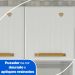 Armário de Cozinha Compacta de Aço com Balcão com Tampo 105cm Multimóveis CR20362 Branco