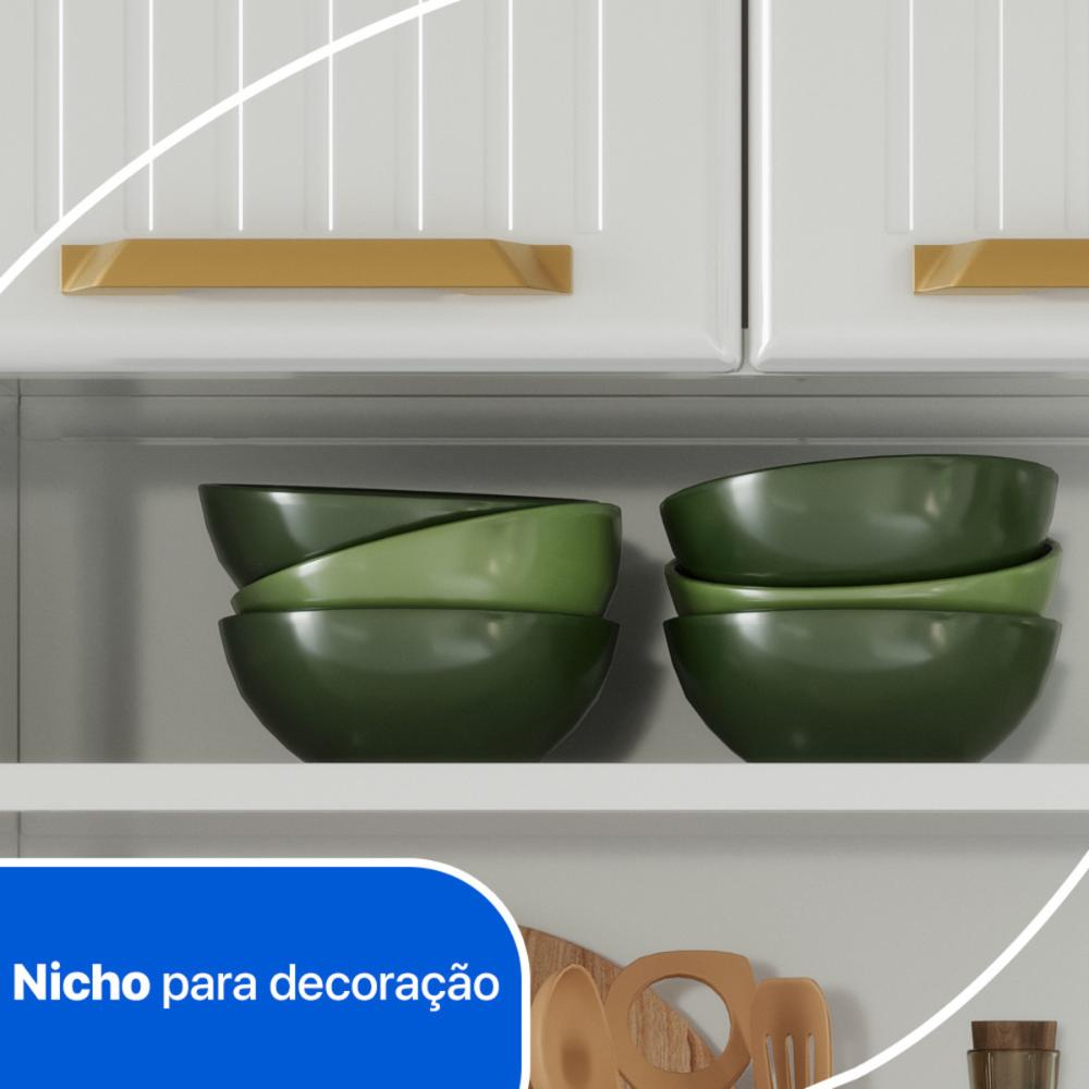 Armário de Cozinha Compacta de Aço com Balcão com Tampo 105cm Multimóveis CR20362 Branco