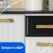 Armário de Cozinha Compacta de Aço com Balcão com Tampo 105cm Multimóveis CR20362 Branco/Preto