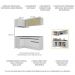 Armário de Cozinha Compacta de Canto com Rodapé Veneza Multimóveis MP2091.964 Branco/Preto