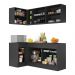Armário de Cozinha Compacta de Canto com Rodapé Veneza Multimóveis MP2092.895 Preto