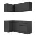Armário de Cozinha Compacta de Canto com Rodapé Veneza Multimóveis MP2092.895 Preto