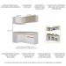 Armário de Cozinha Compacta de Canto com Rodapé Veneza Multimóveis V2091 Branco/Dourado