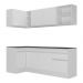 Armário de Cozinha Compacta de Canto com Rodapé Veneza Multimóveis V2093 Branco
