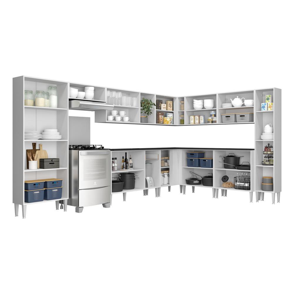 Armário de Cozinha Completa 11 peças Xangai Pop Multimóveis Branco