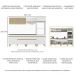 Armário de Cozinha Completa 252cm Veneza Multimóveis V3715 Branco/Dourado