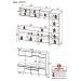 Armário de Cozinha Completa 252cm Veneza Multimóveis V3715 Branco/Dourado
