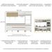 Armário de Cozinha Completa 252cm com Leds Veneza Up Multimóveis V2037 Branco/Dourado
