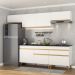 Armário de Cozinha Completa 260cm Veneza Multimóveis V3708 Branco/Dourado