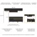Armário de Cozinha Completa 260cm Veneza Multimóveis V3708 Preto/Dourado