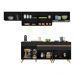 Armário de Cozinha Completa 260cm com Leds Veneza Up Multimóveis V2032 Preto/Dourado